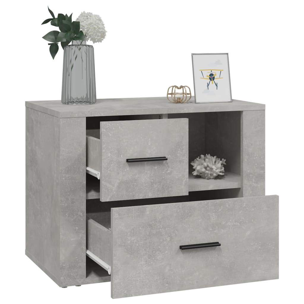 Noptieră, gri beton, 60x36x45 cm, lemn prelucrat GartenMobel Dekor