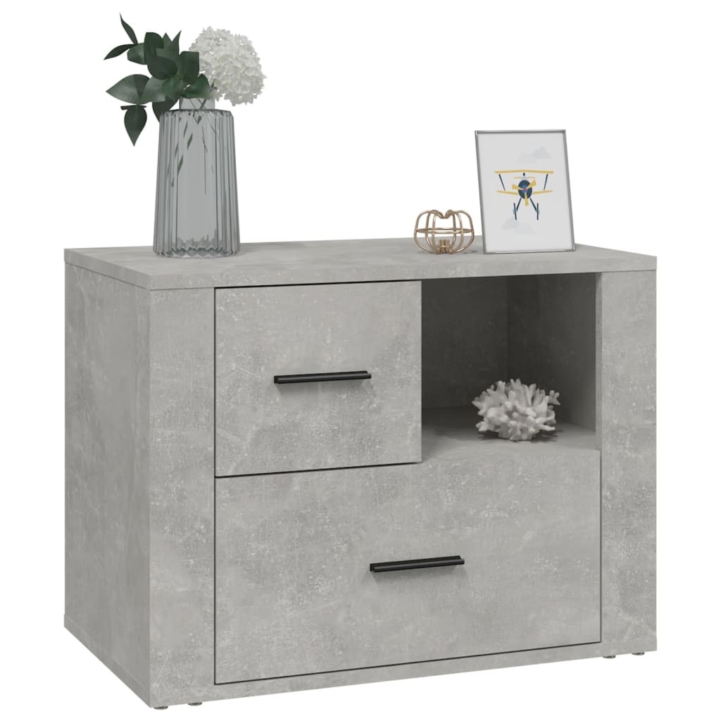 Noptieră, gri beton, 60x36x45 cm, lemn prelucrat GartenMobel Dekor