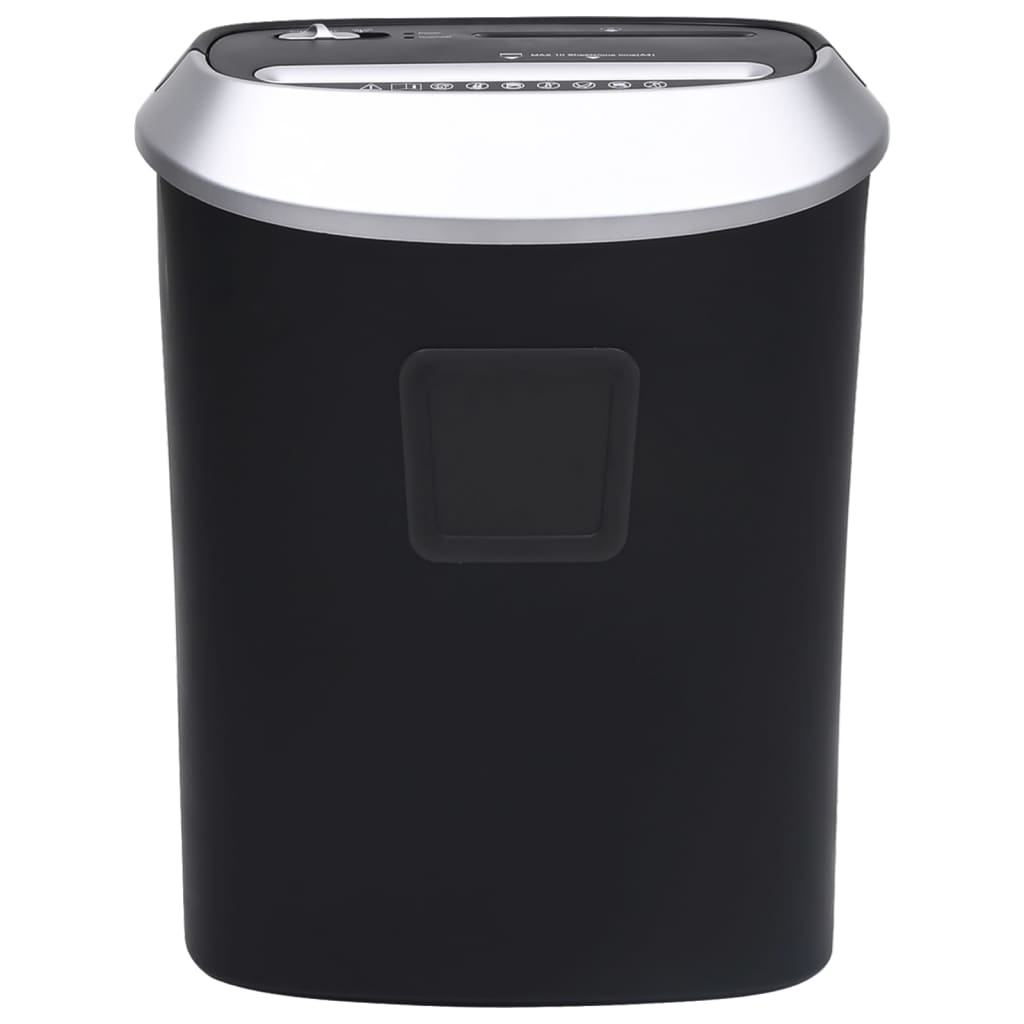 Tocător de hârtie, 10 coli, fâșii tăiate transversal, negru GartenMobel Dekor