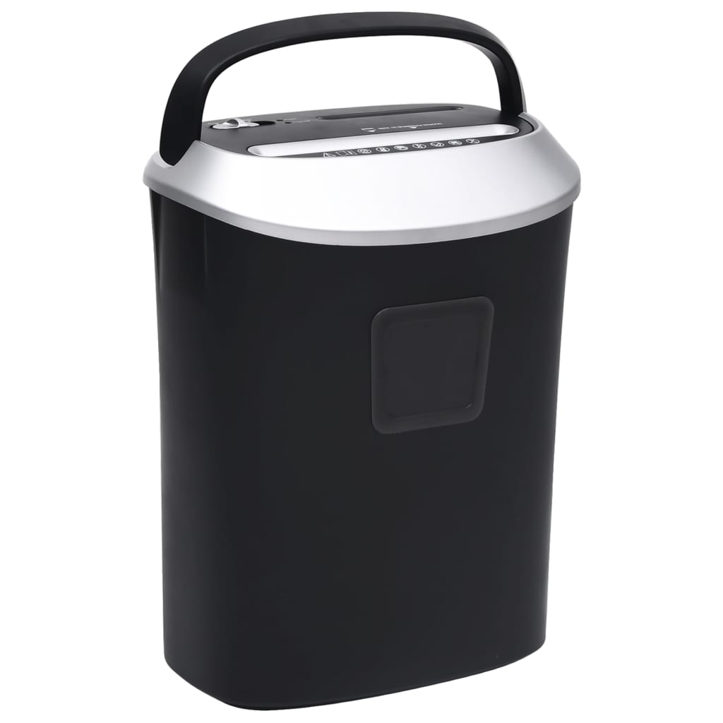 Tocător de hârtie, 10 coli, fâșii tăiate transversal, negru GartenMobel Dekor