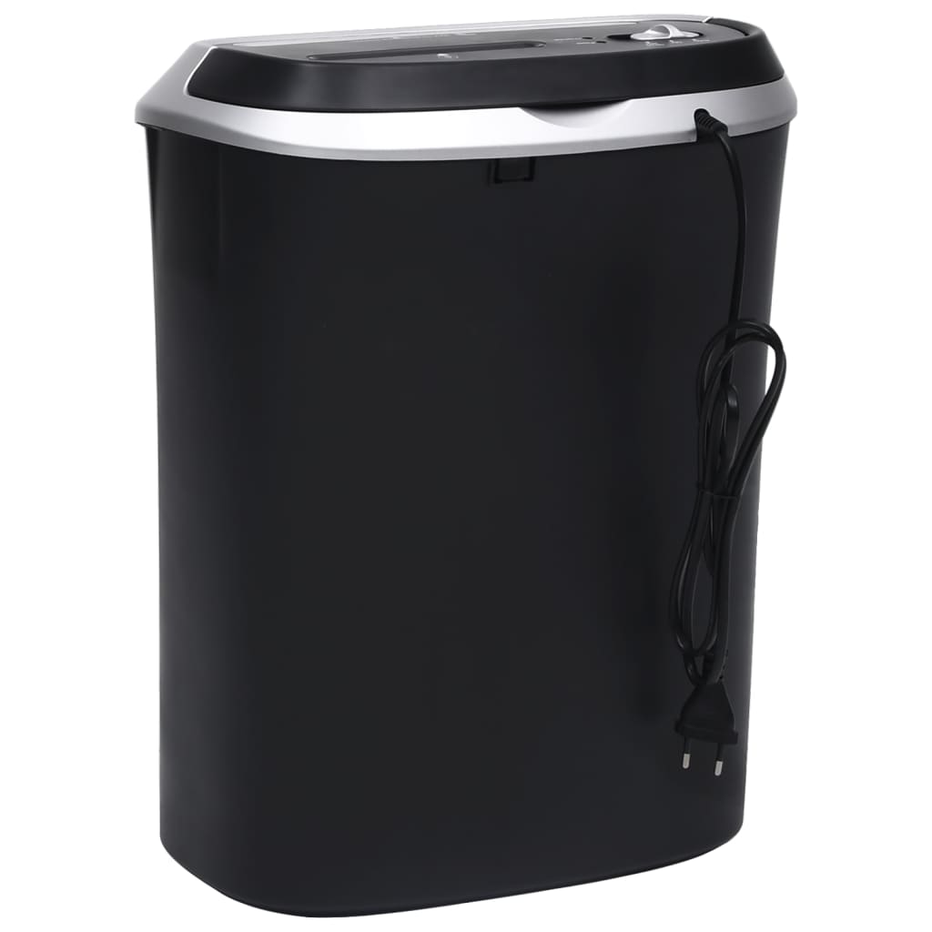Tocător de hârtie, 10 coli, fâșii tăiate transversal, negru GartenMobel Dekor