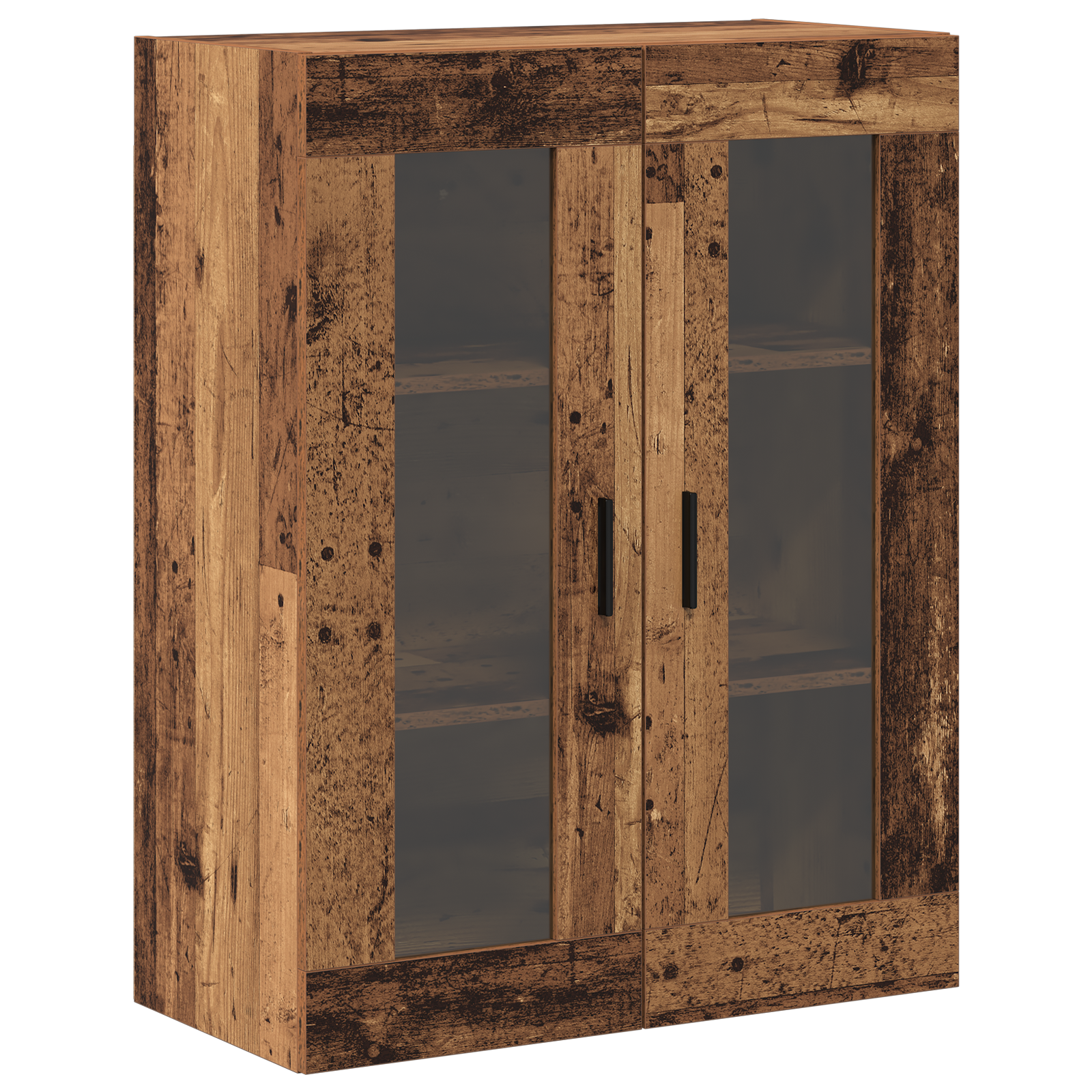 Cabinete Montate pe Perete 2 buc Lemn Vechi 69.5x34x90 cm Lemn Prelucrat GartenMobel Dekor