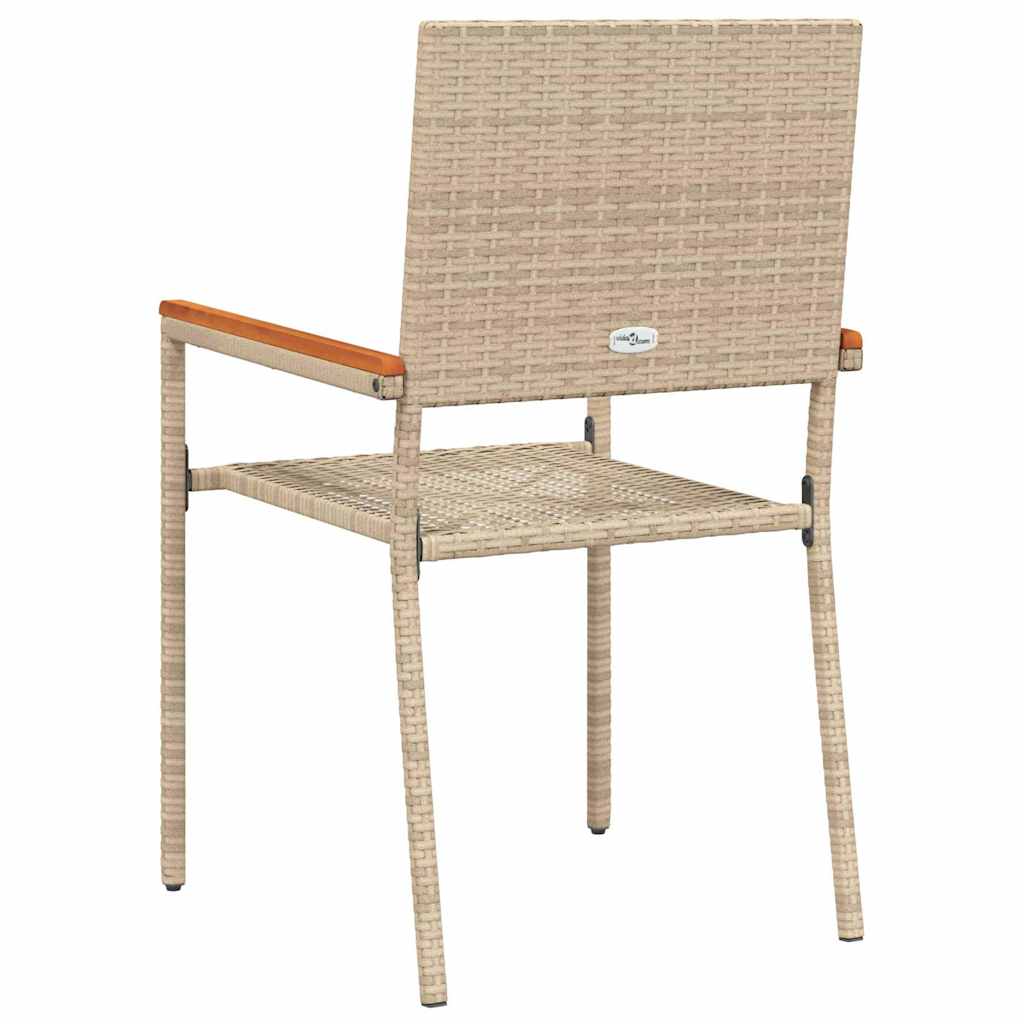 Scaune Exterioare 4 pcs Crem, Brun GartenMobel Dekor