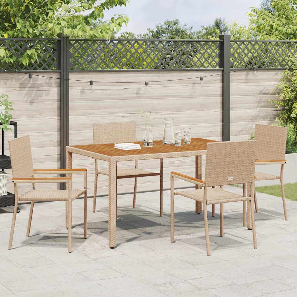 Scaune Exterioare 4 pcs Crem, Brun GartenMobel Dekor