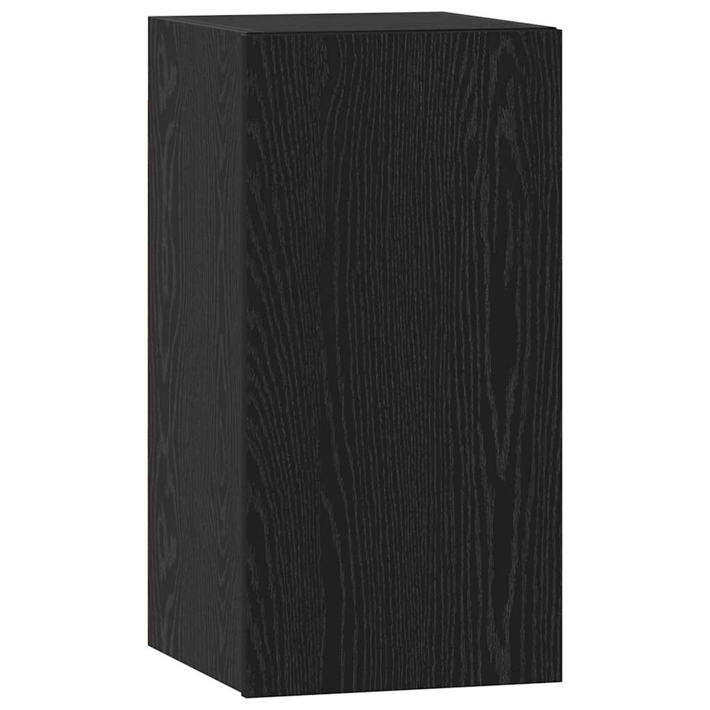 Set Cabinet TV cu raft cu depozitare cu ușă 4 pcs Stejar negru 60 x 30 x 30 cm GartenMobel Dekor