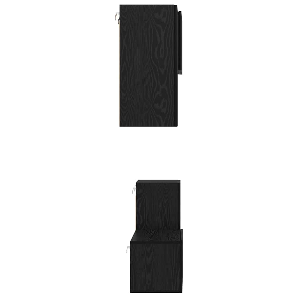 Set Cabinet TV cu raft cu depozitare cu ușă 4 pcs Stejar negru 60 x 30 x 30 cm GartenMobel Dekor