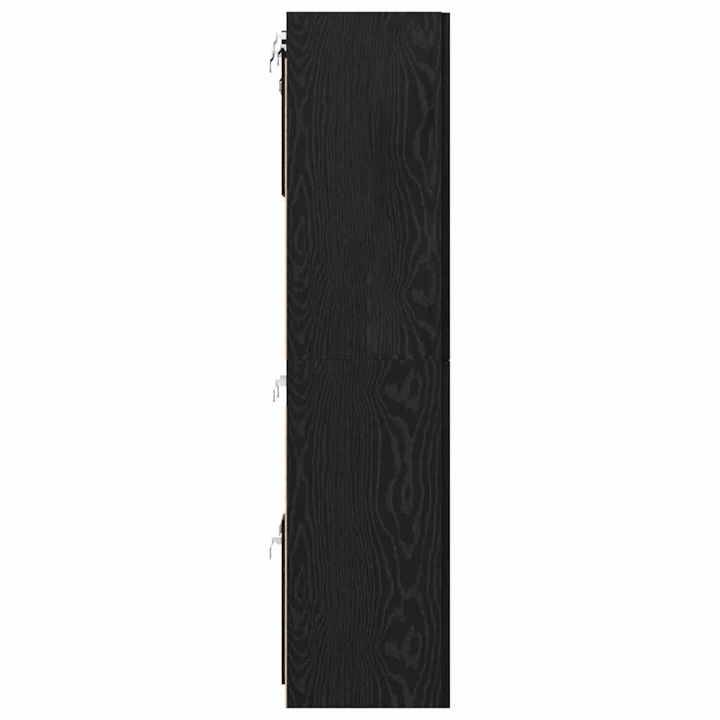 Set comodă TV cu raft 8 pcs Stejar negru 181 x 30 x 120 cm GartenMobel Dekor