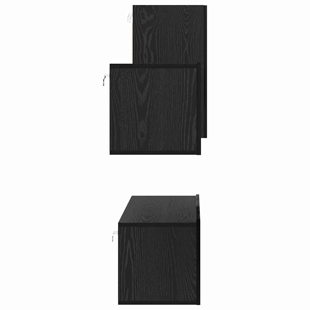 Set comodă TV cu raft Altele 4 pcs Stejar negru 30.5 x 30 x 60 cm GartenMobel Dekor