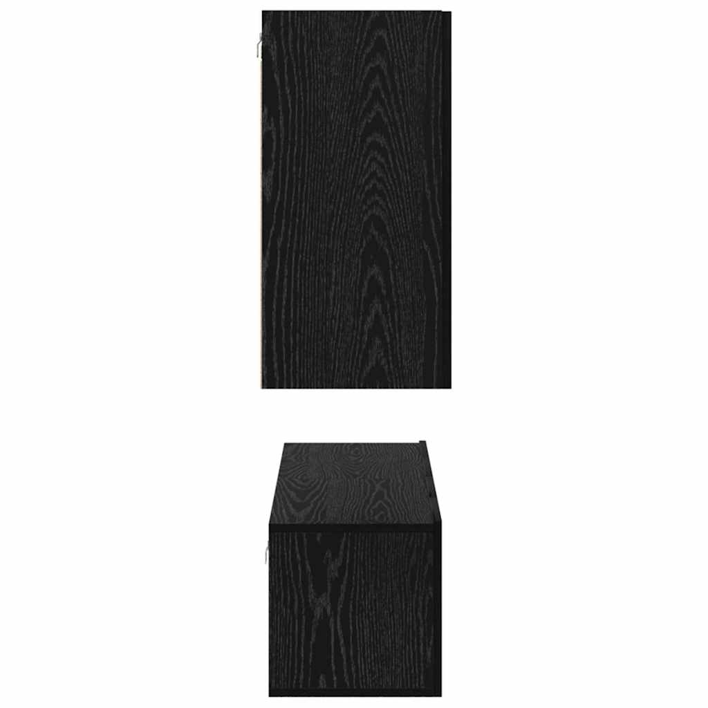 Set comodă TV cu raft Altele 4 pcs Stejar negru Mediu 60 x 30 x 30 cm GartenMobel Dekor
