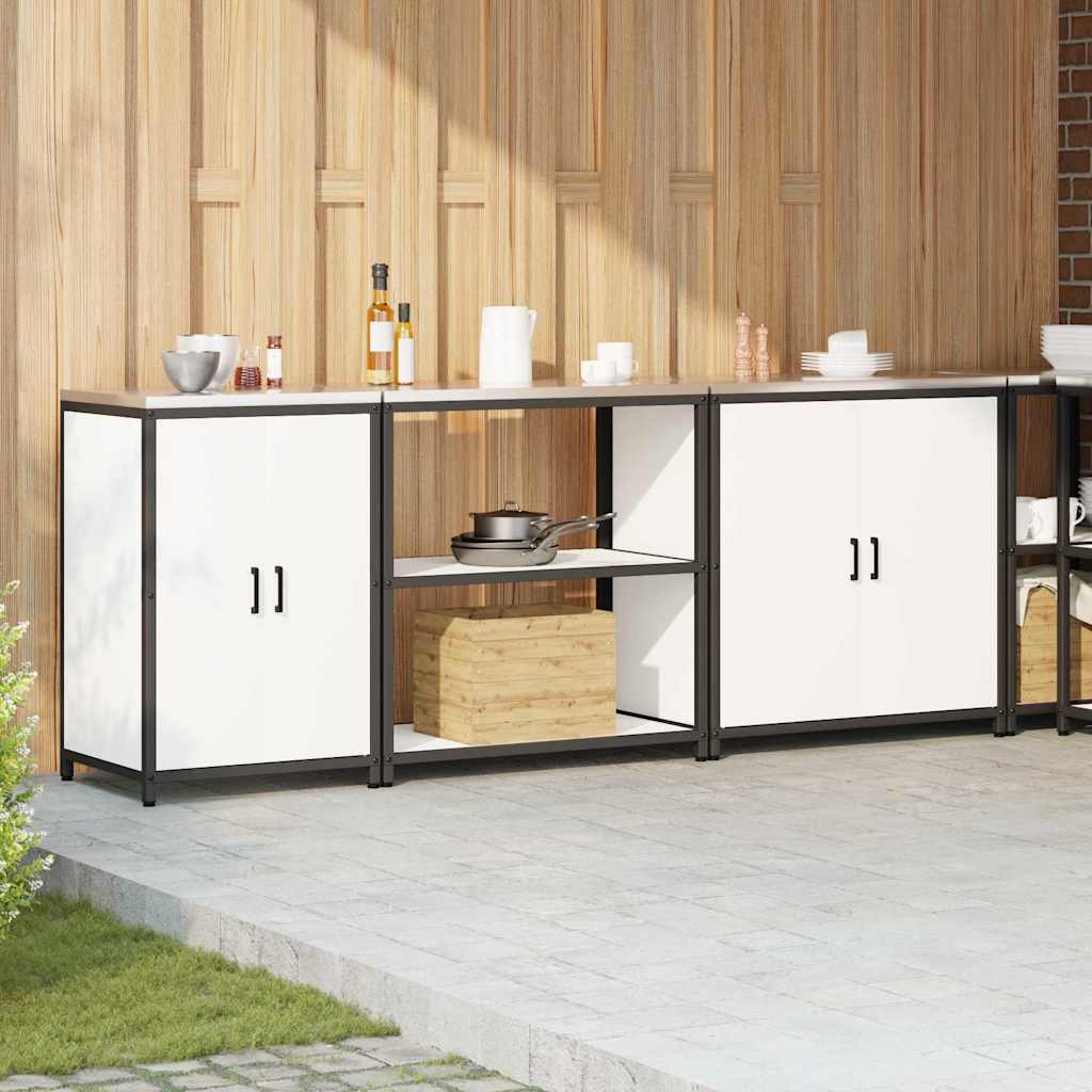 Set de Depozitare pentru Bucătărie 3 pcs Alb 210 x 50 x 92 cm GartenMobel Dekor