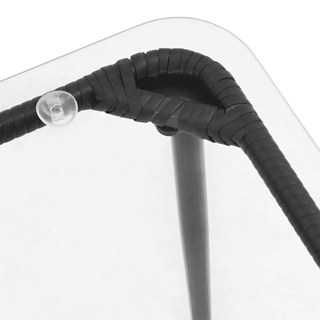 Masă de Grădină Negru 80 x 40 x 45 cm Rattan poli GartenMobel Dekor