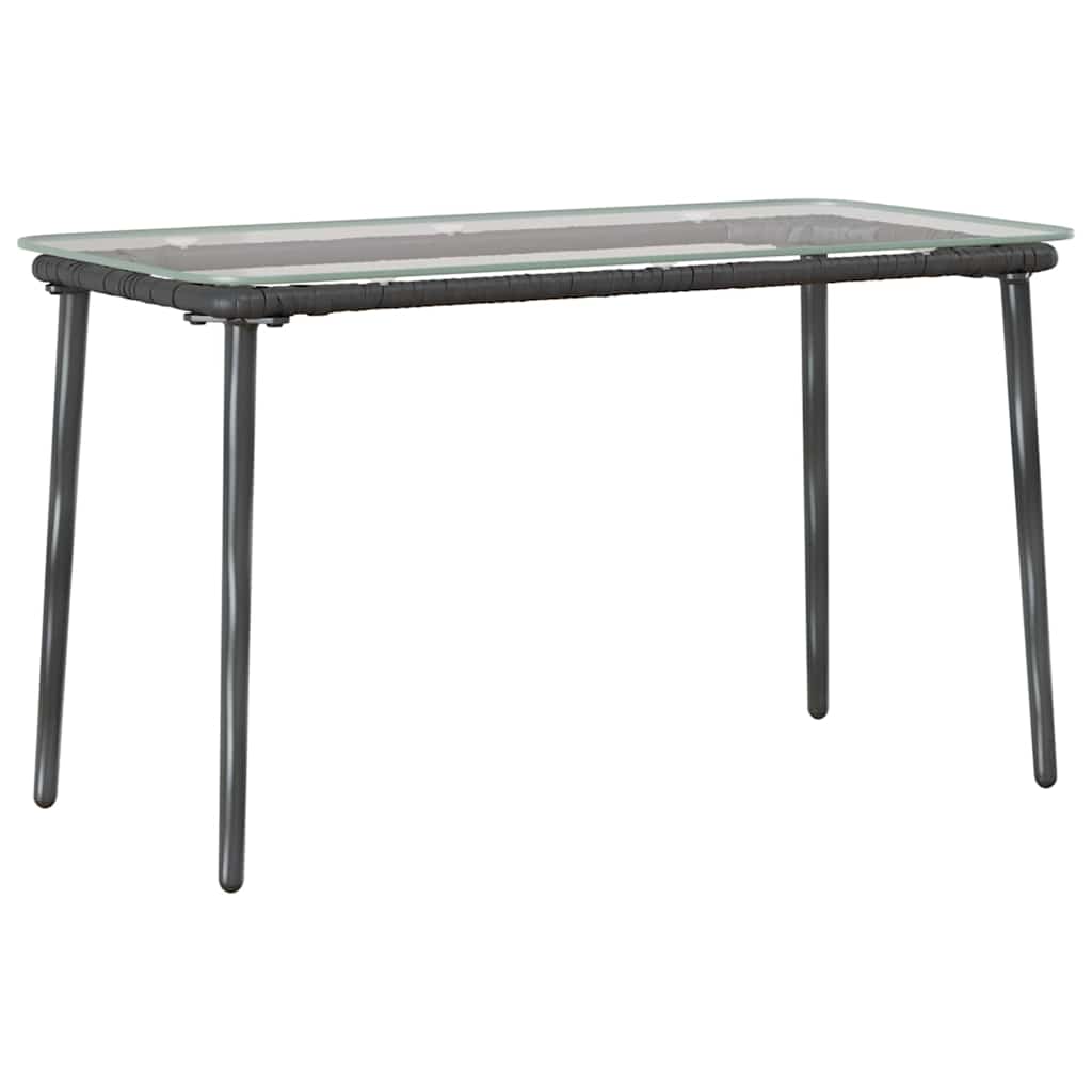 Masă de Grădină Negru 80 x 40 x 45 cm Rattan poli GartenMobel Dekor