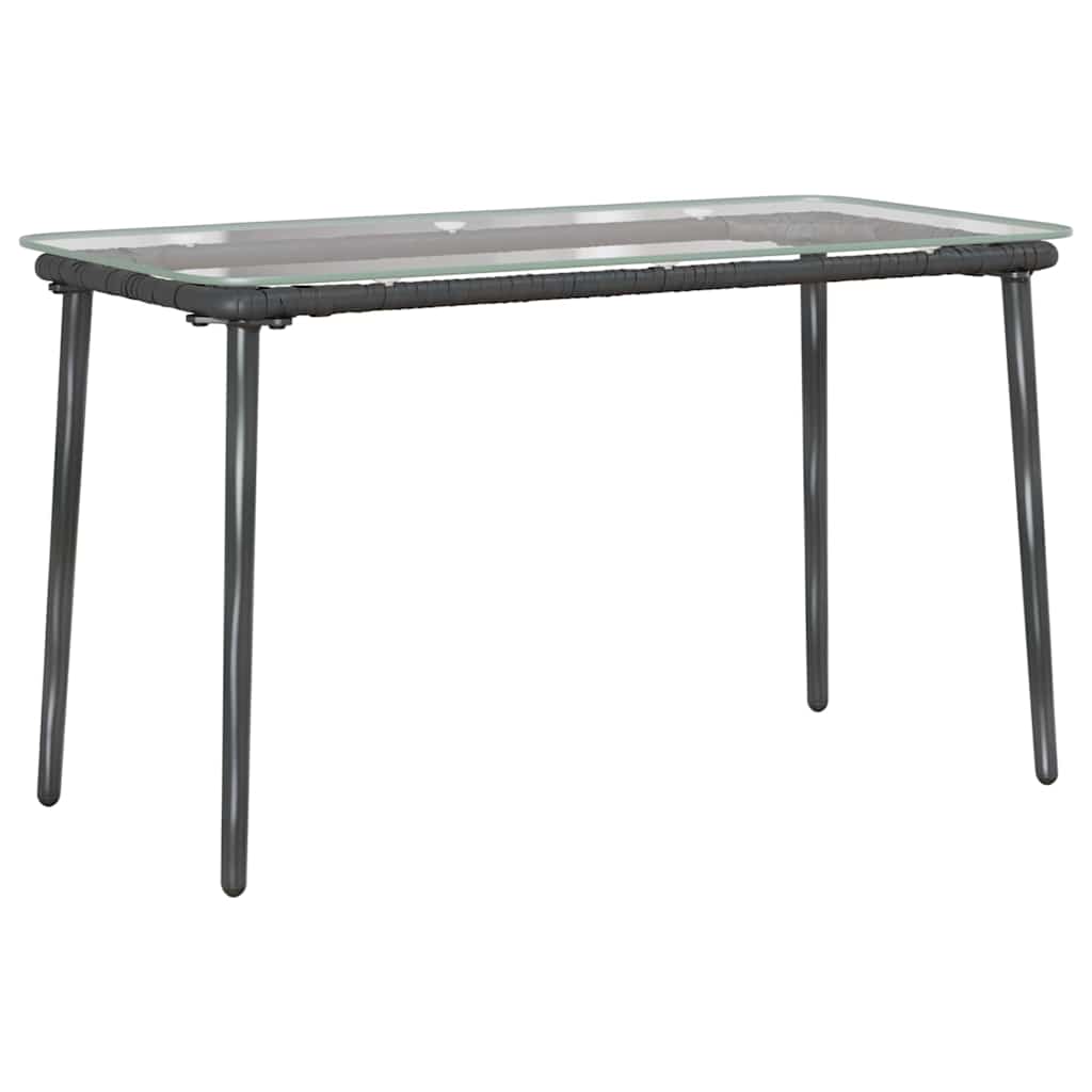 Masă de Grădină Negru 80 x 40 x 45 cm Rattan poli GartenMobel Dekor
