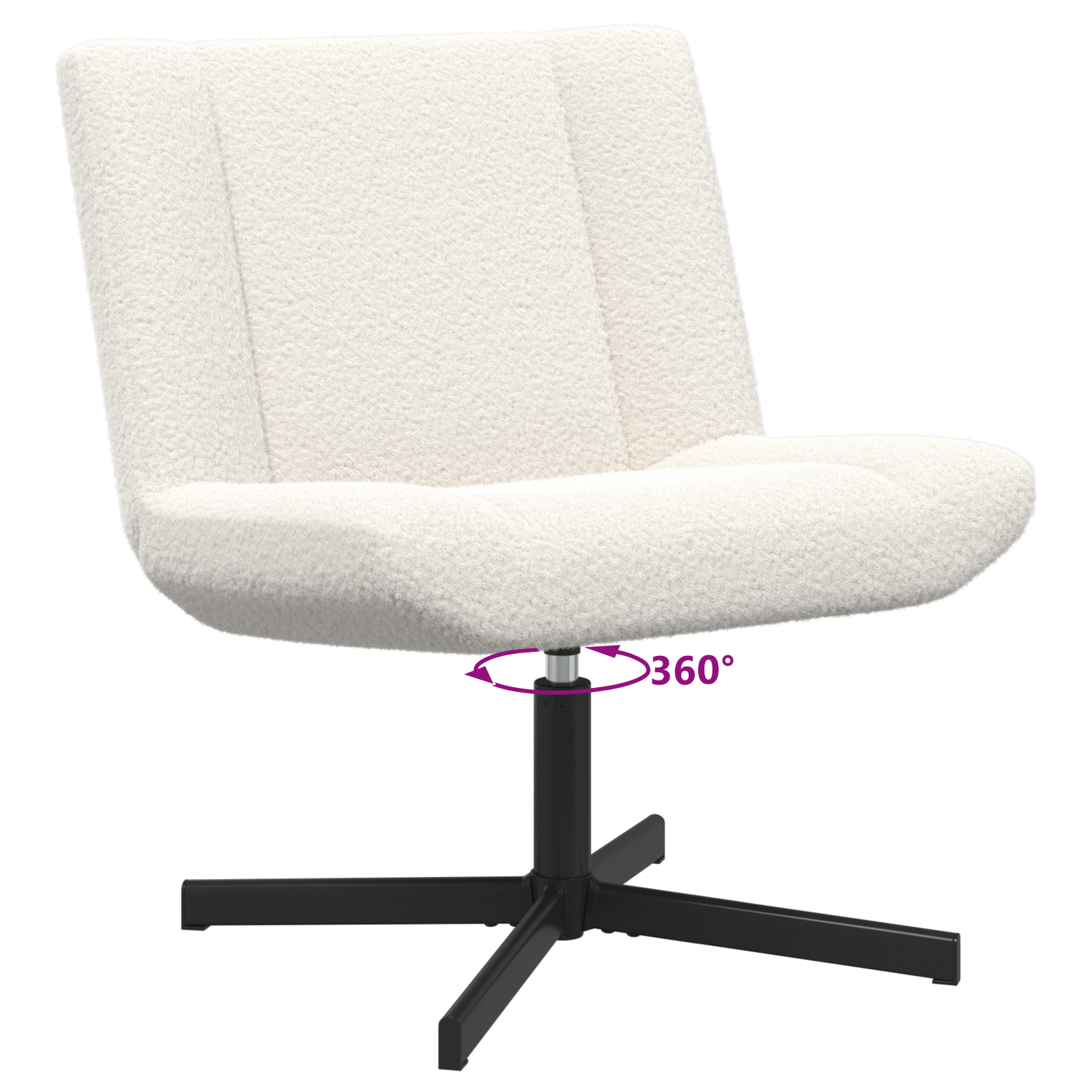Scaun Accent Crem Țesătură Mediu Ergonomic Scaun Accent GartenMobel Dekor
