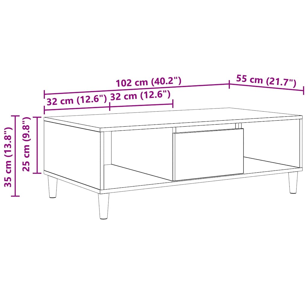 cu depozitare cu ușă Lemn vechi 103.5 x 60 x 35 cm Lemn compozit GartenMobel Dekor