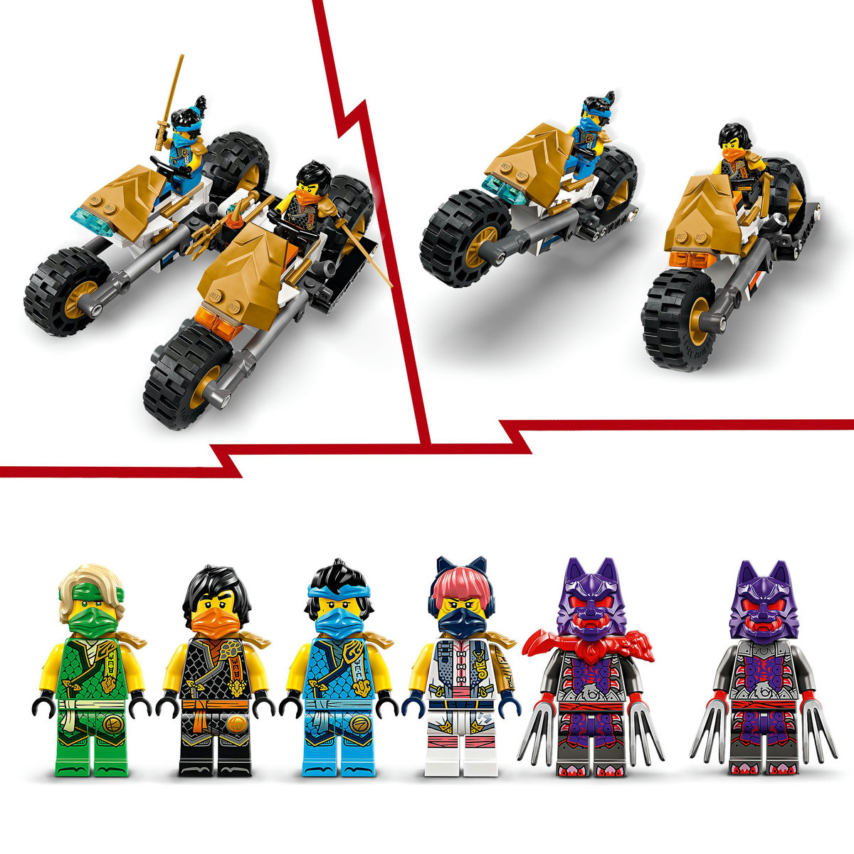 LEGO Vehicul combinat al echipei ninja Quality Brand