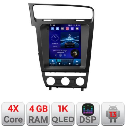 Navigatie VW Golf 7 tip tesla radio gps internet 4 Core carplay android auto 4+64 Incell Display kit-tesla-491+EDT-E220-RK CarStore Technology