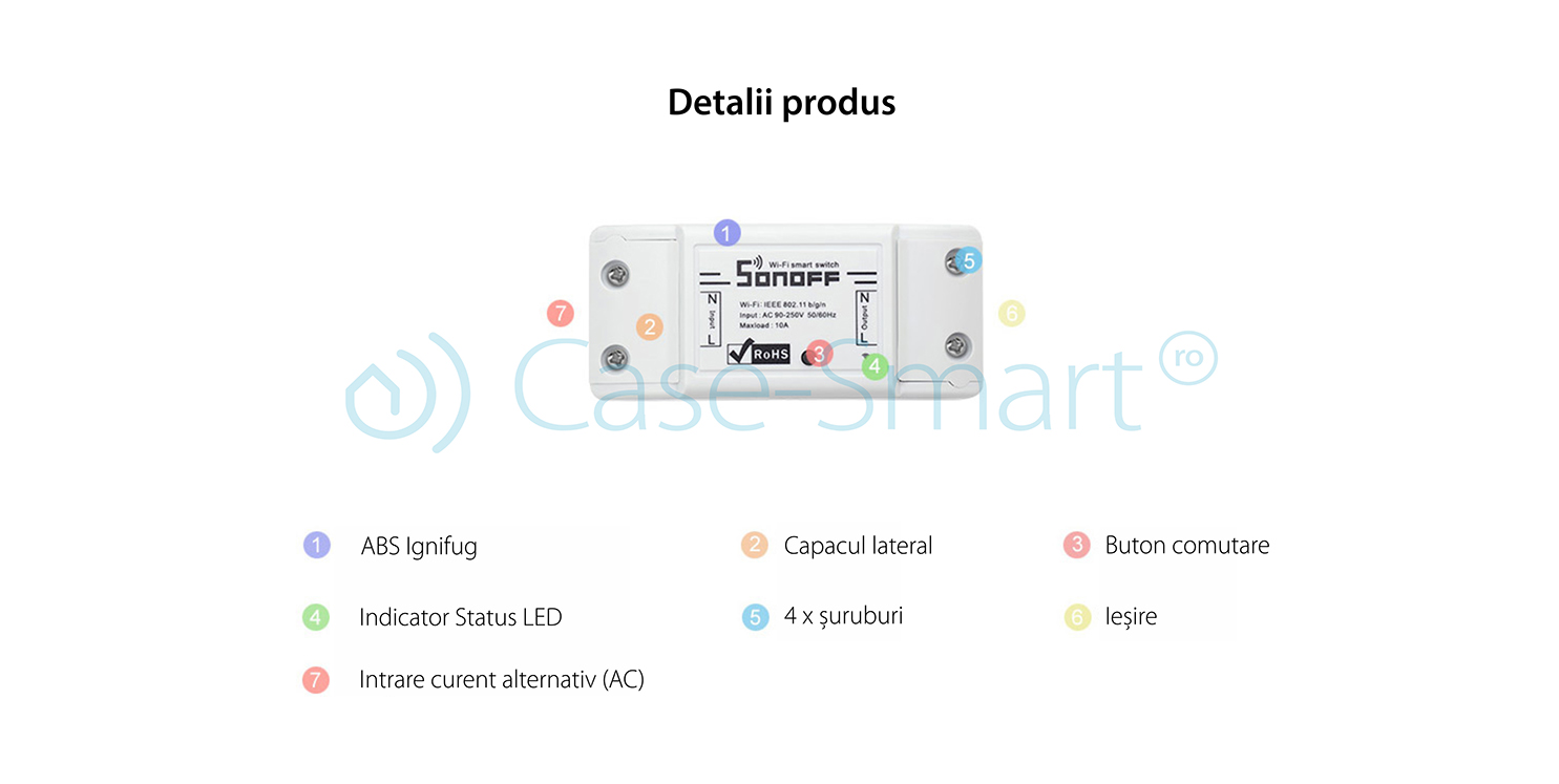 Releu wireless Sonoff Basic R2 SmartElectro IntelligentHouse
