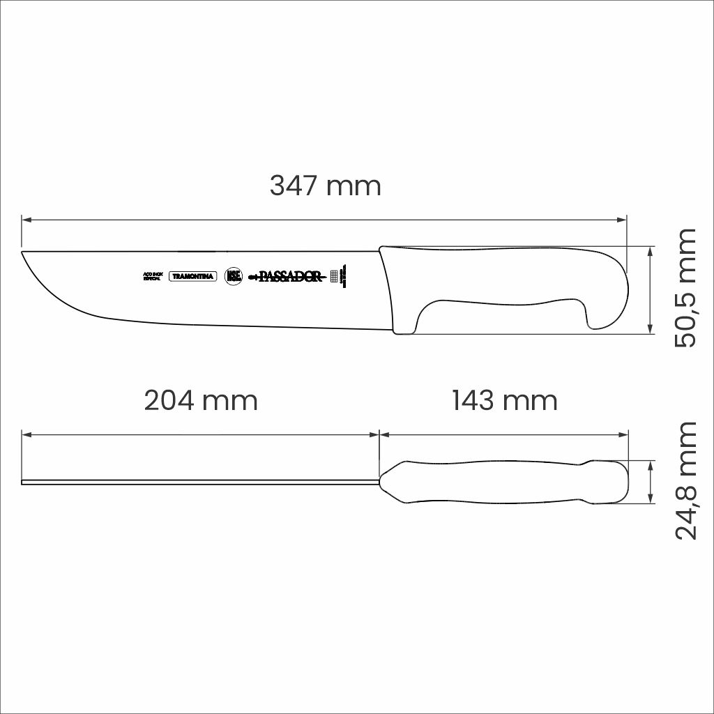 Cutit macelar, inox, lama 203mm ProChef Cookware