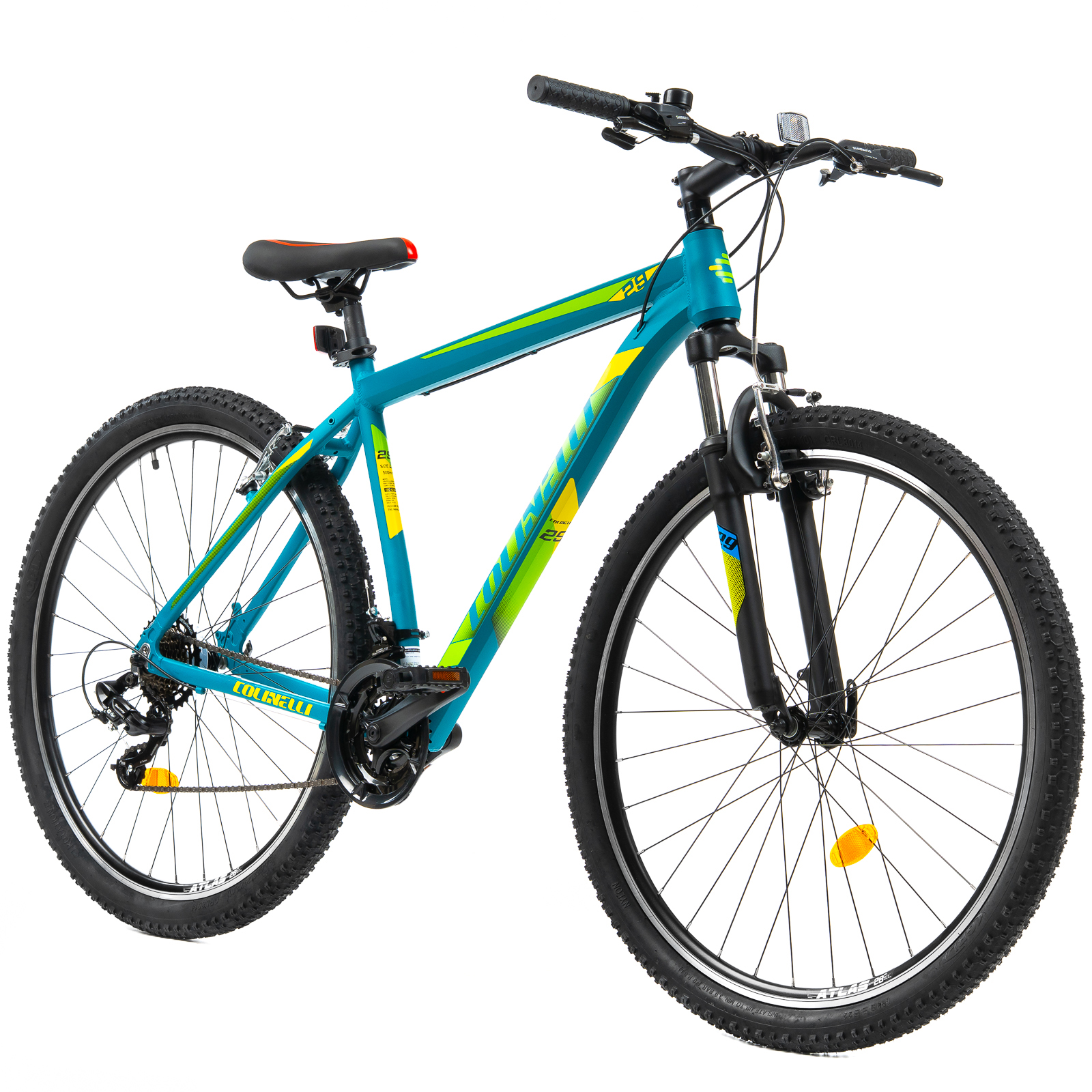 Bicicleta MTB Colinelli COL23, Marimea M, 29 inch, Verde, Schimbator Shimano ST-EF500, 21 Viteze, Cadru Aluminiu, Frane V - Brake Ultimate FactoryBikes
