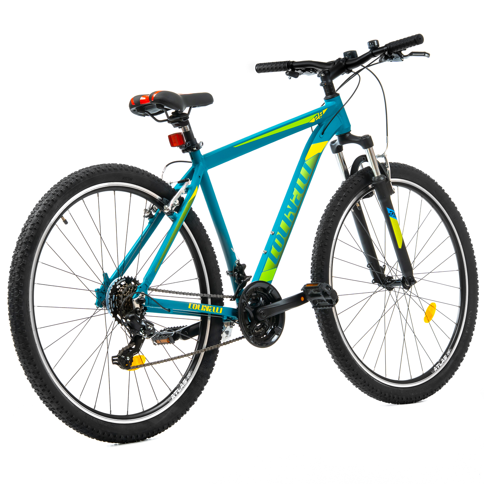 Bicicleta MTB Colinelli COL23, Marimea M, 29 inch, Verde, Schimbator Shimano ST-EF500, 21 Viteze, Cadru Aluminiu, Frane V - Brake Ultimate FactoryBikes
