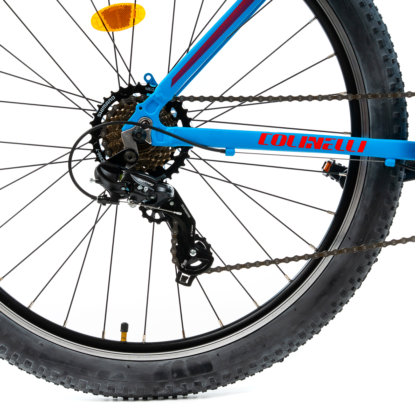 Bicicleta MTB Colinelli COL23, Marimea S, 27.5 inch, Albastru, Schimbator Shimano ST-EF500, 21 Viteze, Cadru Aluminiu, Frane V - Brake Ultimate FactoryBikes