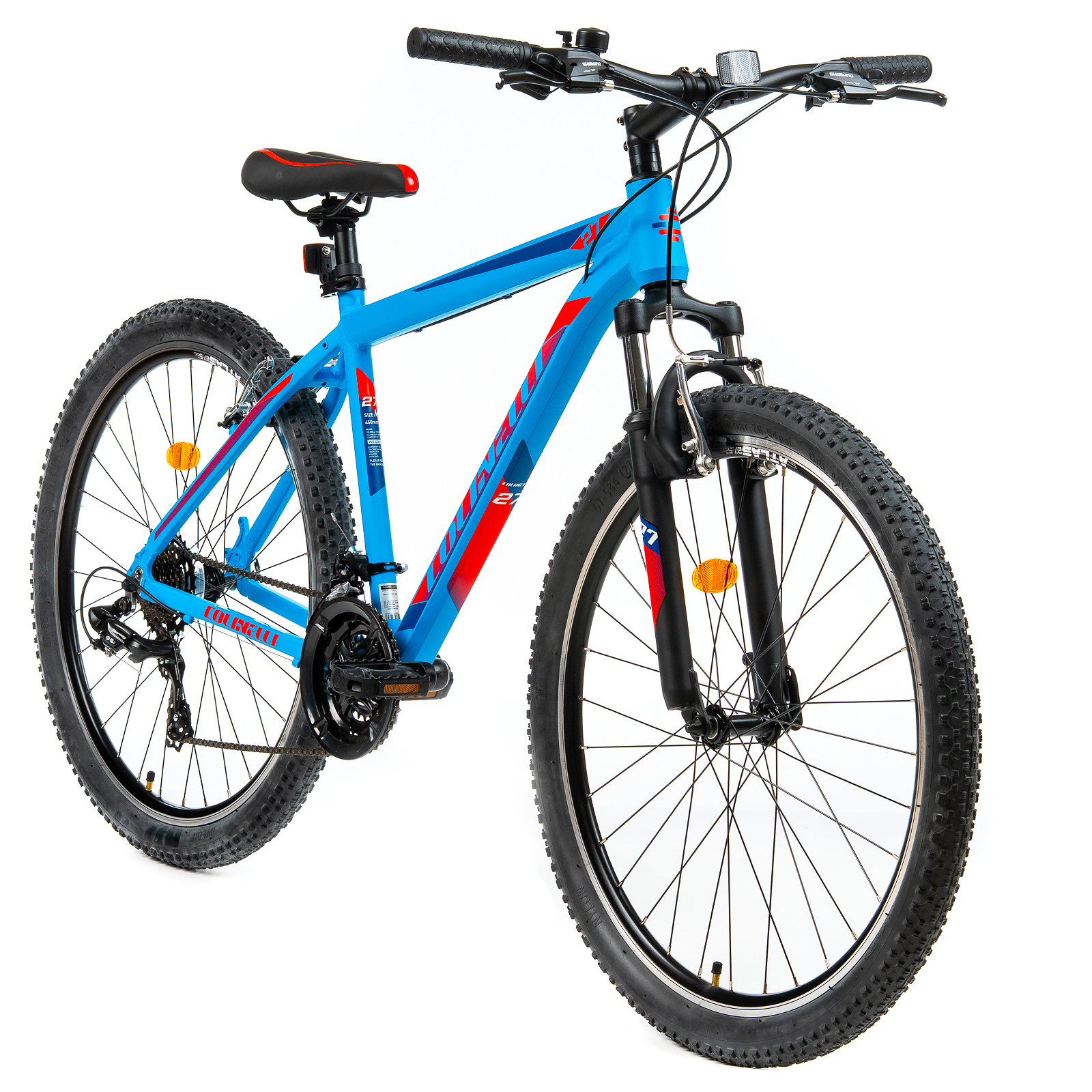 Bicicleta MTB Colinelli COL23, Marimea S, 27.5 inch, Albastru, Schimbator Shimano ST-EF500, 21 Viteze, Cadru Aluminiu, Frane V - Brake Ultimate FactoryBikes