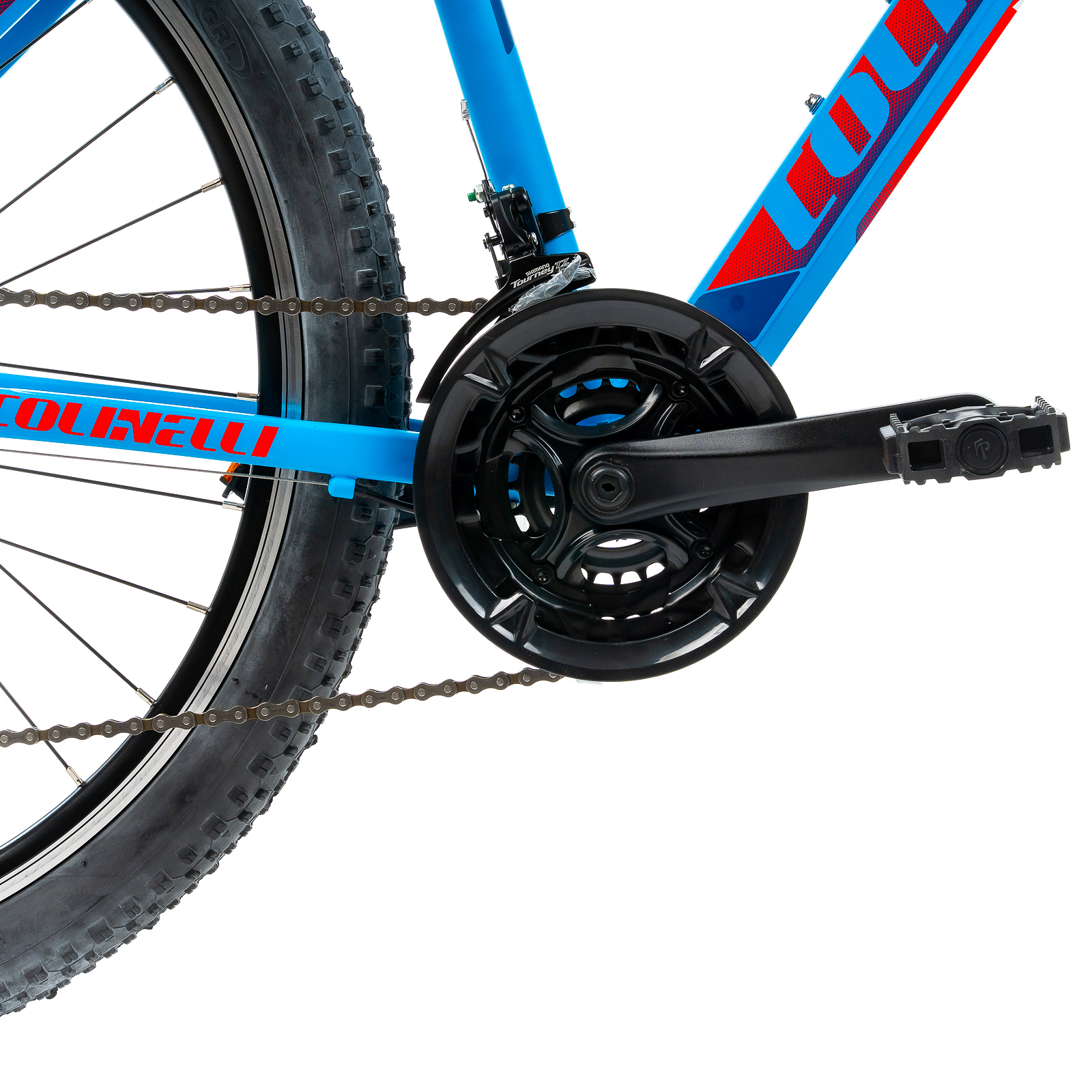 Bicicleta MTB Colinelli COL23, Marimea S, 27.5 inch, Albastru, Schimbator Shimano ST-EF500, 21 Viteze, Cadru Aluminiu, Frane V - Brake Ultimate FactoryBikes