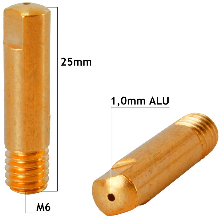 Duza de contact sarma de aluminiu 1.0 mm, M6x25 mm WeldLand Equipment