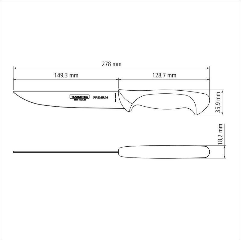 Cutit dezosat, inox, lama 152mm, maner din polipropilena ProChef Cookware