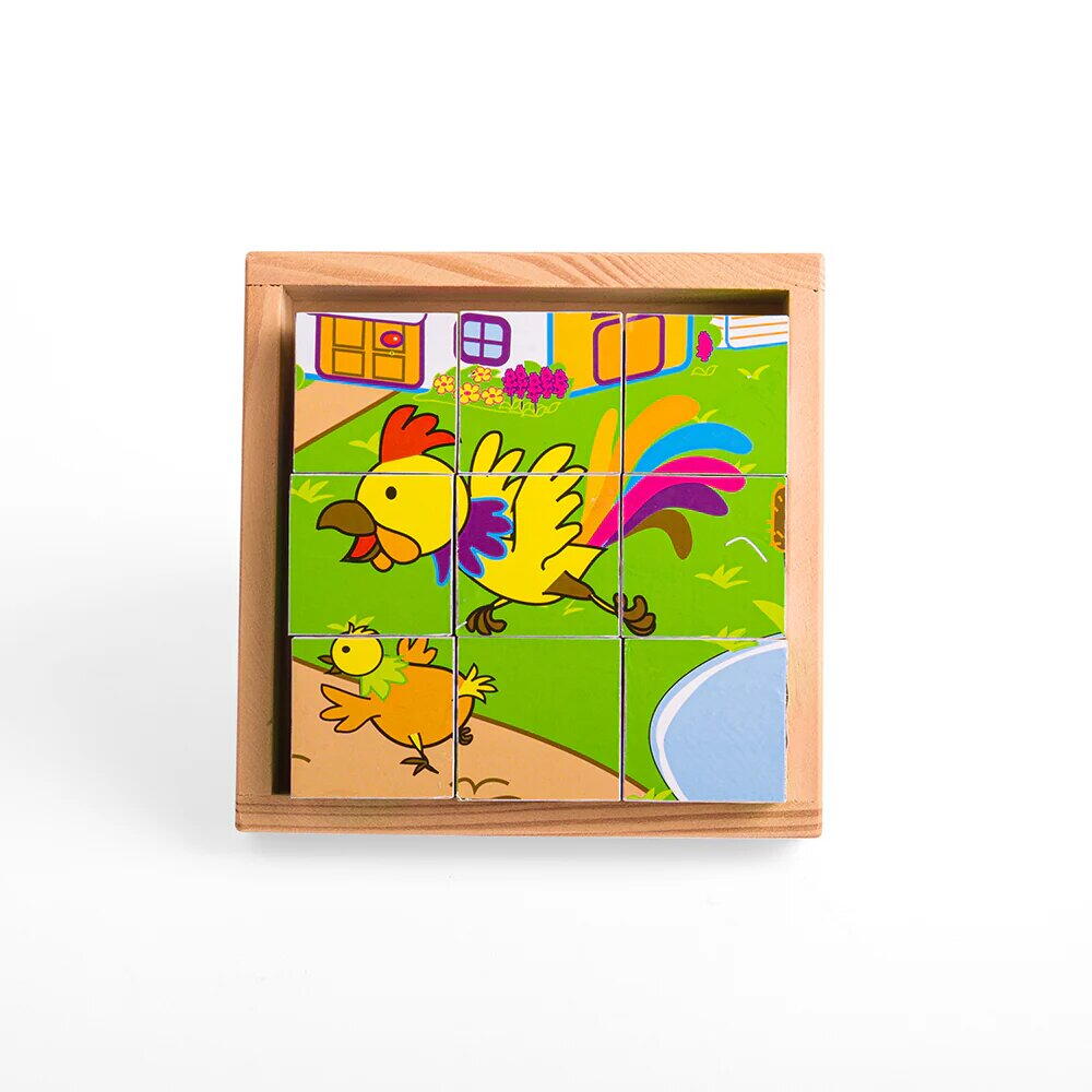 Puzzle cubic - animale domestice PlayLearn Toys