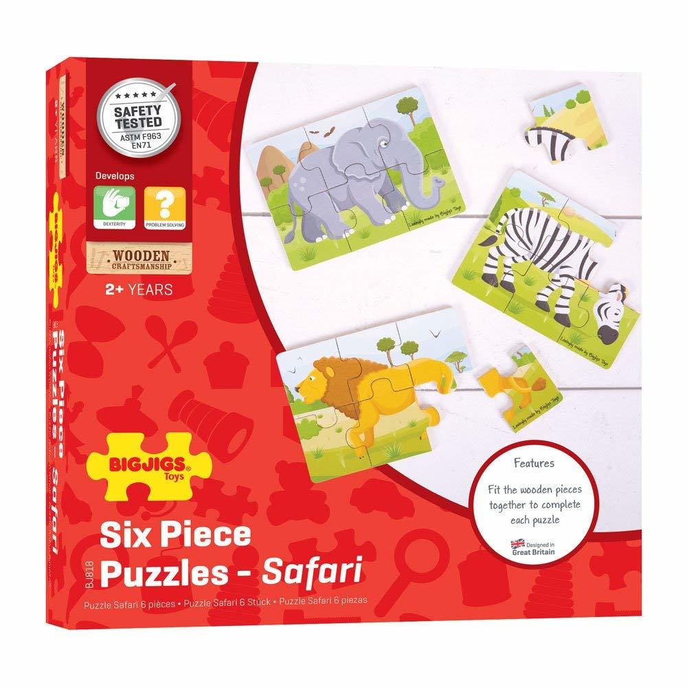 Set 3 puzzle din lemn - Jungla Vesela PlayLearn Toys