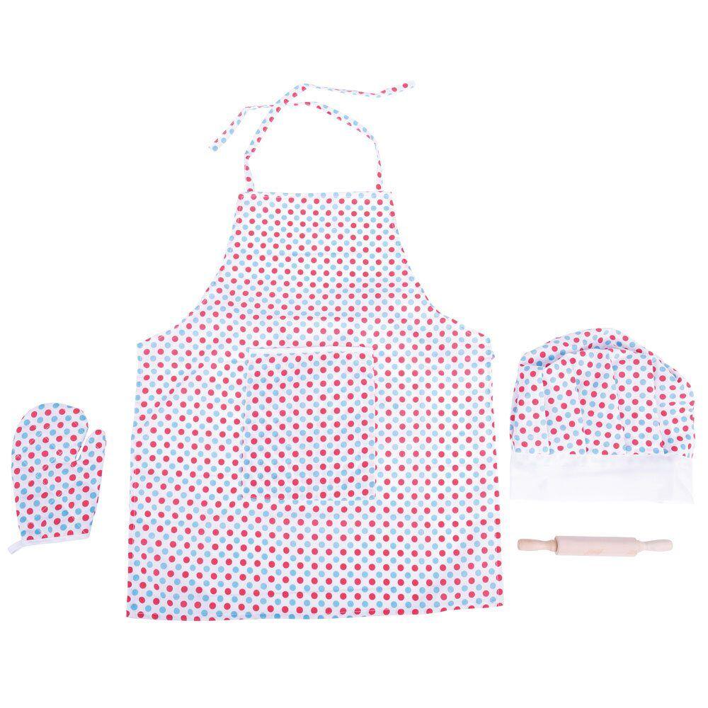 Set sortulet si accesorii alb cu buline PlayLearn Toys