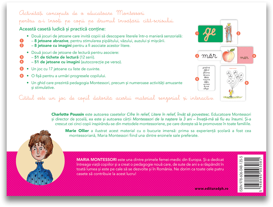 Casetele Montessori - Invat sa citesc cu Montessori PlayLearn Toys