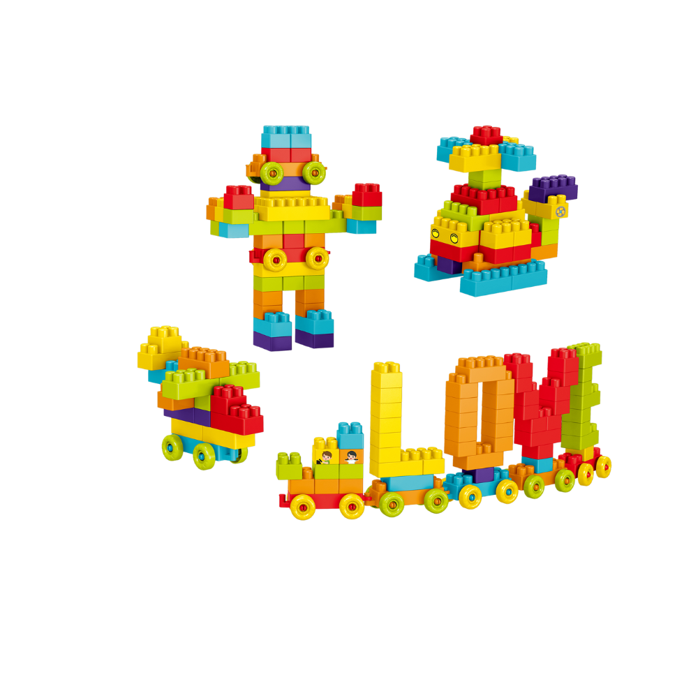 Cuburi de construit (200 piese) PlayLearn Toys
