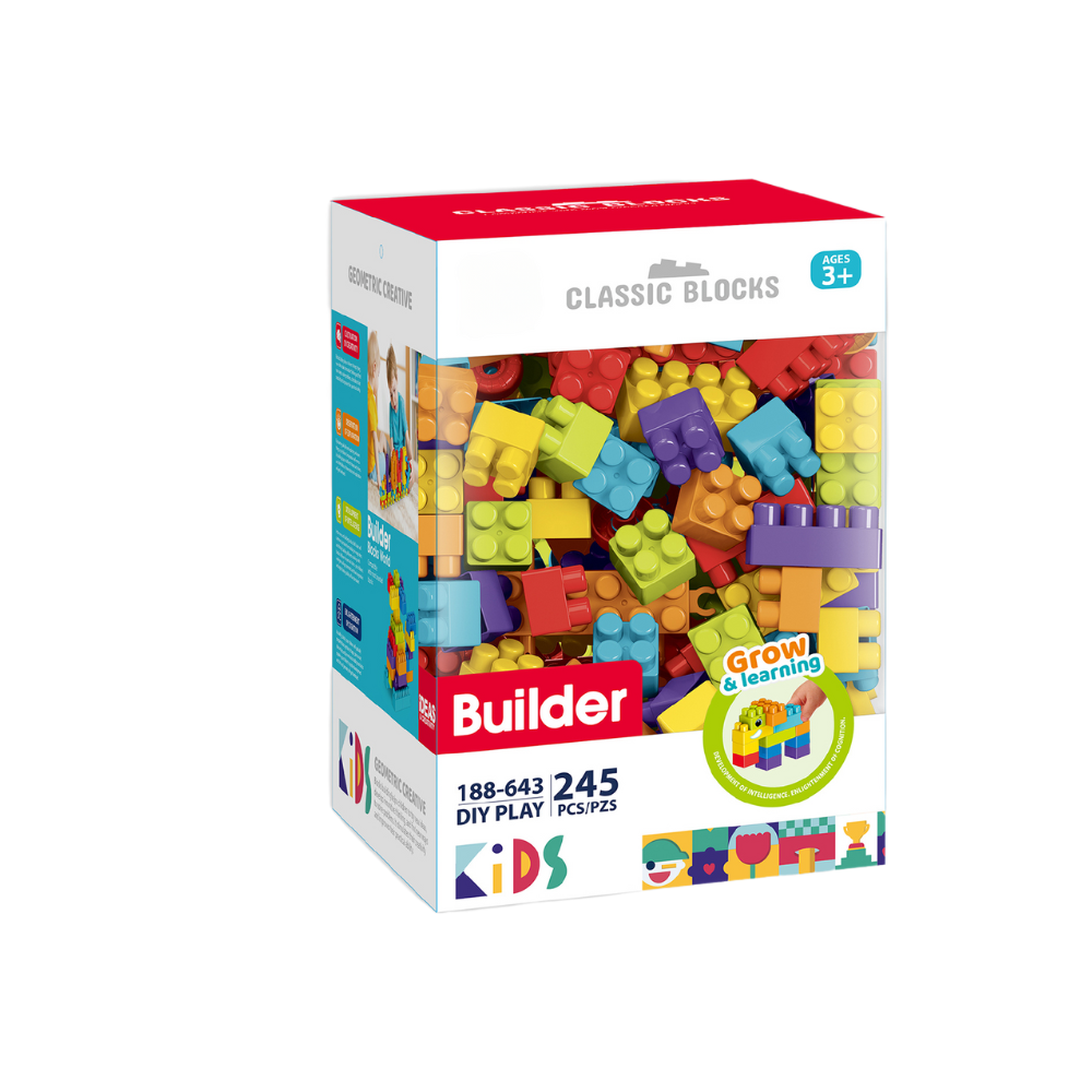 Cuburi de construit (245 piese) PlayLearn Toys