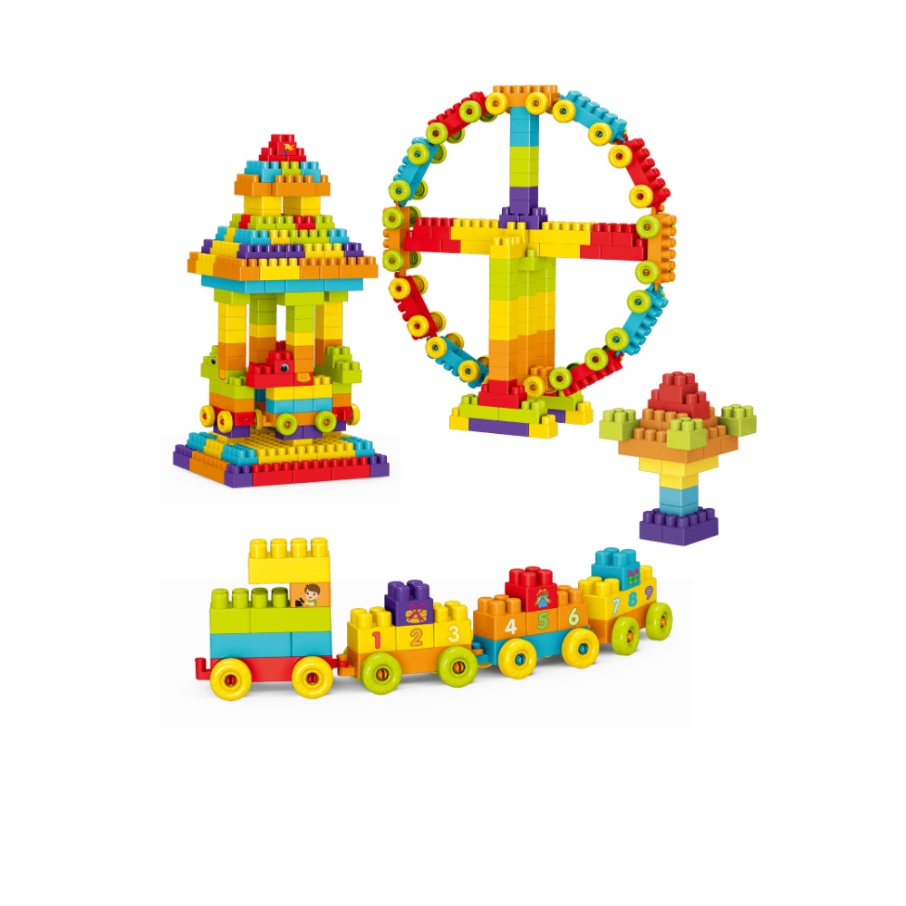 Cuburi de construit (370 piese) PlayLearn Toys
