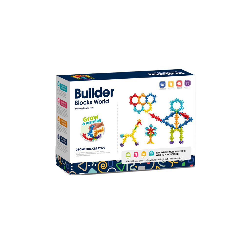 Joc de constructie STEAM - Floricele colorate (80 piese) PlayLearn Toys
