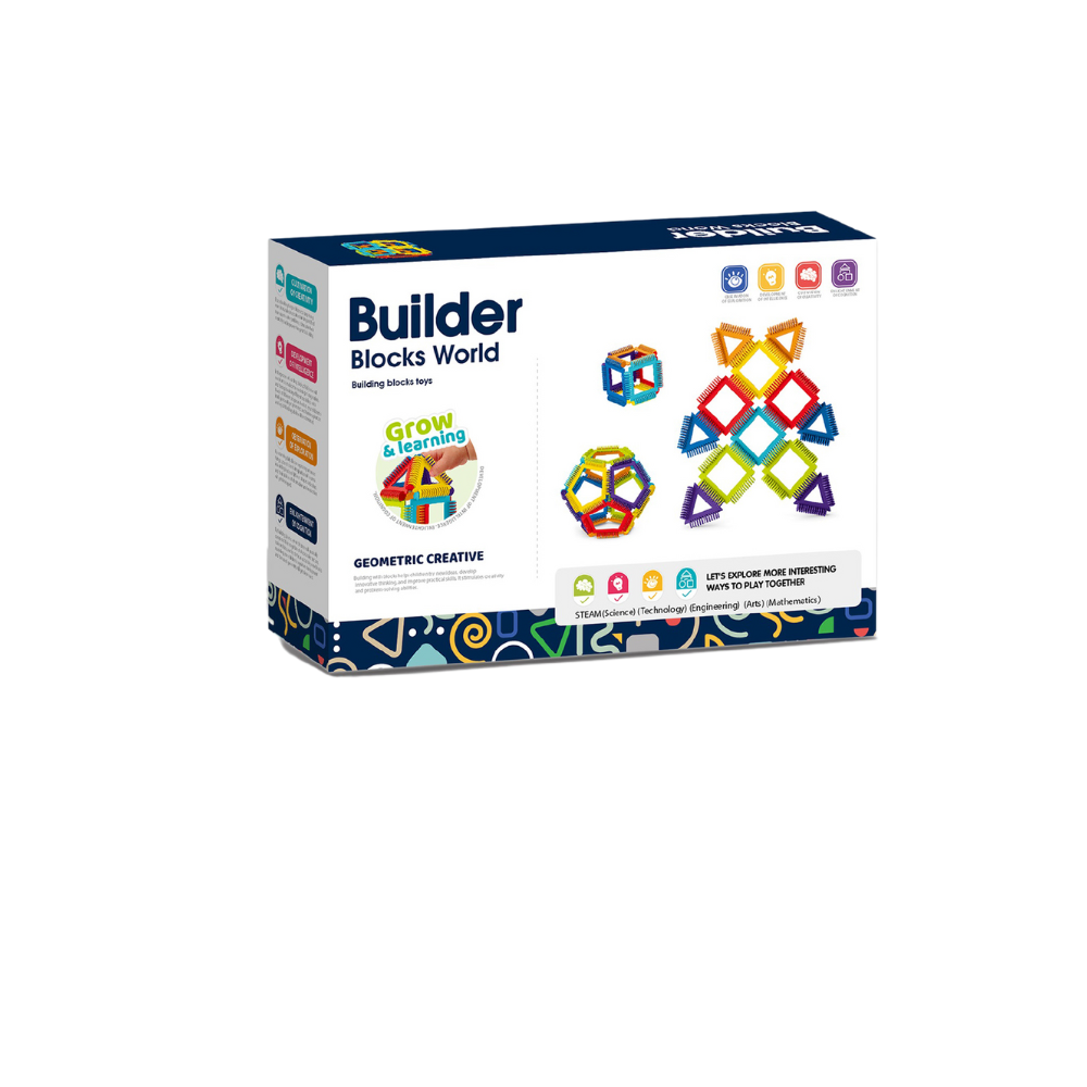 Joc de constructie STEAM - Forme magice (20 piese) PlayLearn Toys