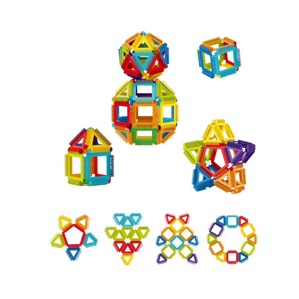 Joc de constructie STEAM - Forme magice (20 piese) PlayLearn Toys
