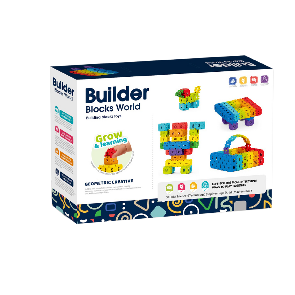 Set de constructie STEAM - Micutul matematician (200 piese) PlayLearn Toys