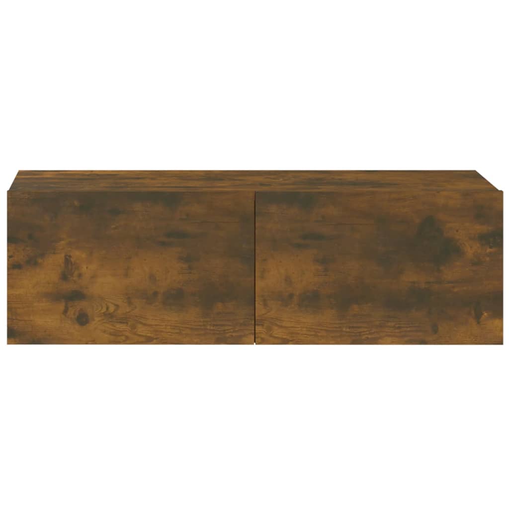 Dulapuri TV de perete, 4 buc, stejar afumat, 100x30x30 cm GartenMobel Dekor
