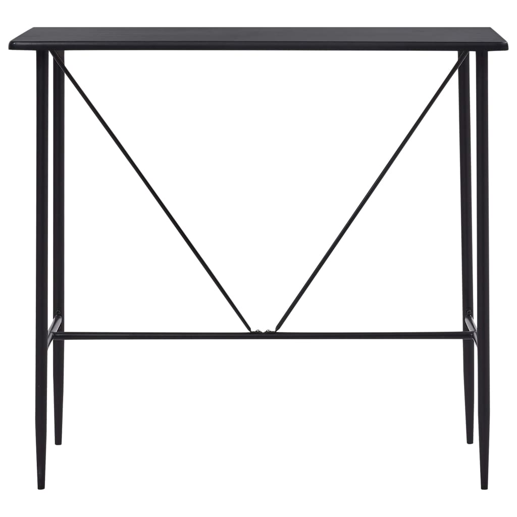 Set mobilier de bar, 5 piese, negru, material textil GartenMobel Dekor