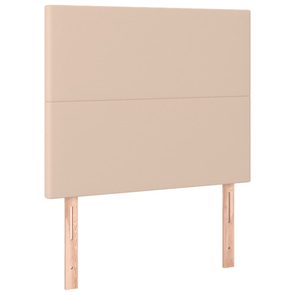 Pat box spring cu saltea, cappuccino, 100x200cm piele ecologică GartenMobel Dekor