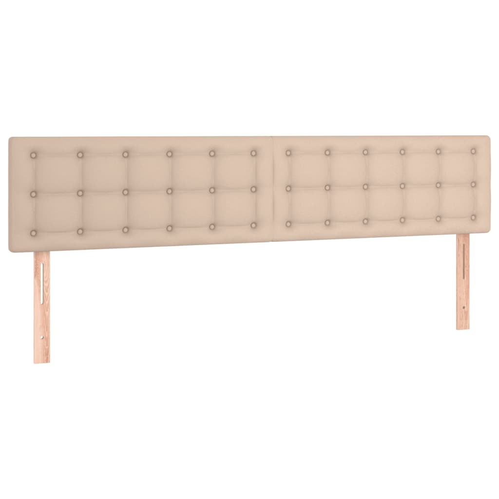Pat box spring cu saltea, cappuccino, 120x190cm piele ecologică GartenMobel Dekor