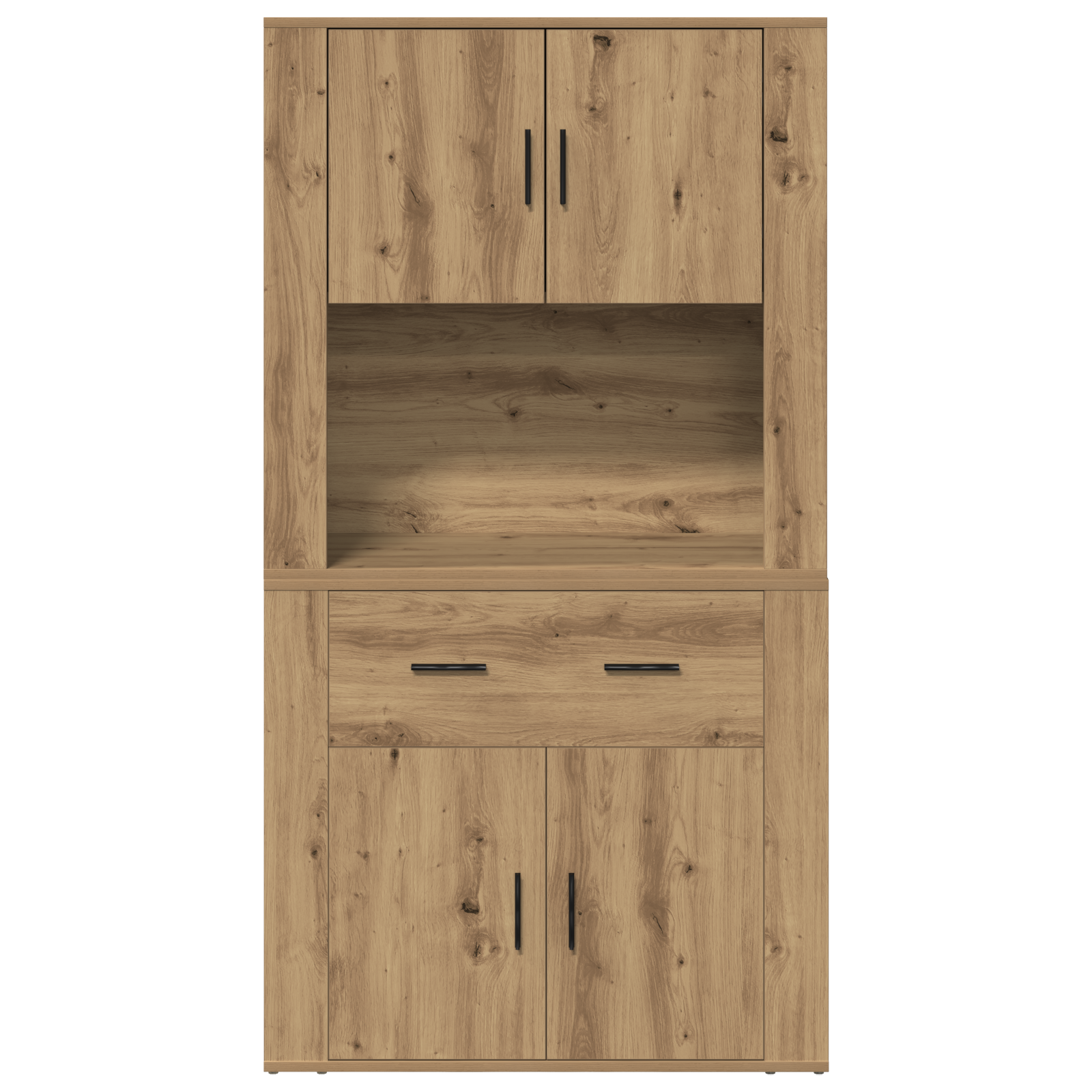 Highboard Stejar Artizanal 80x33x150 cm Lemn Prelucrat GartenMobel Dekor