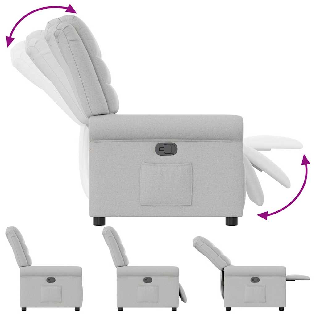 Scaun extensibil din stofă gri nor GartenMobel Dekor