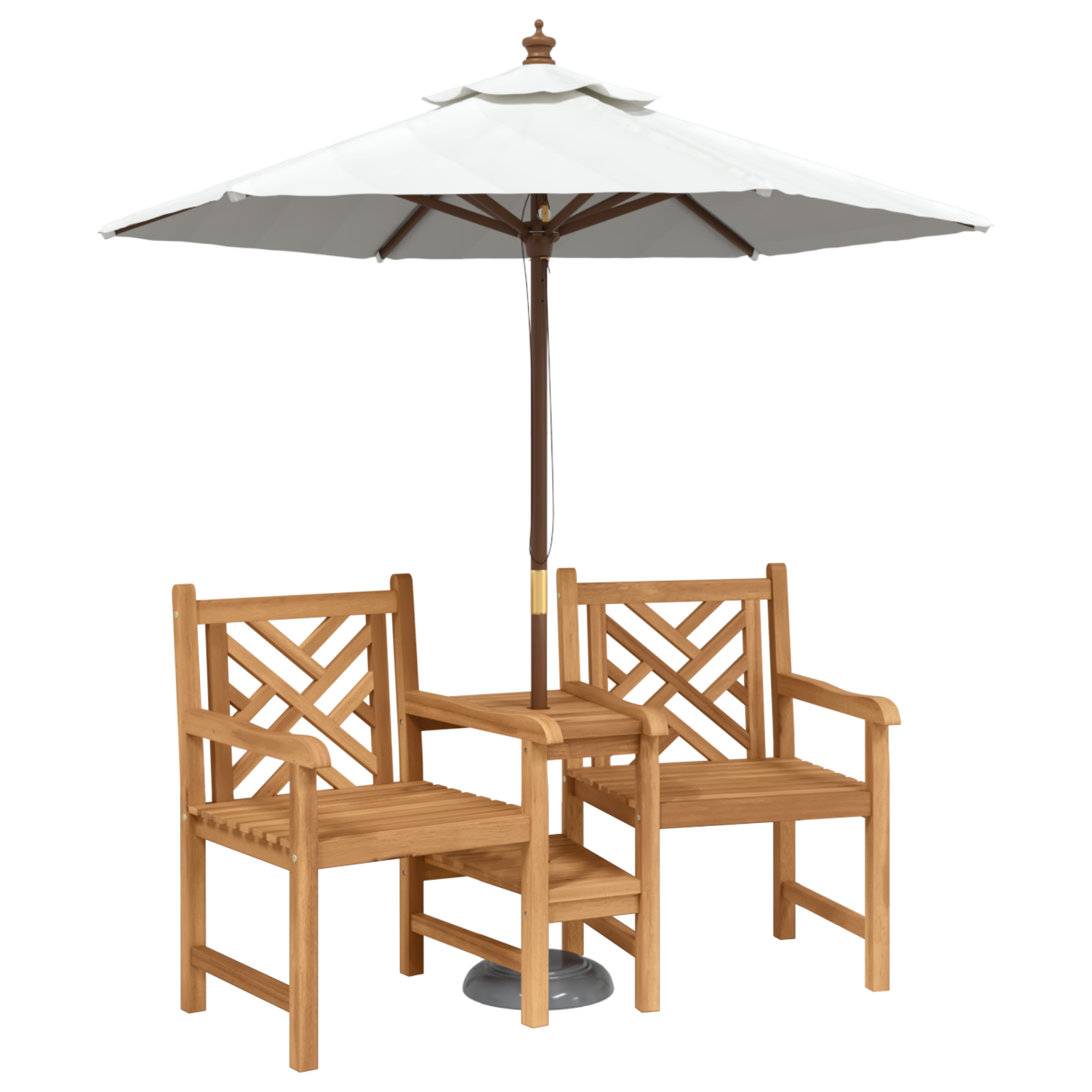 Scaune Exterioare Maro 152 x 63 x 89 cm Lemn masiv de tec GartenMobel Dekor