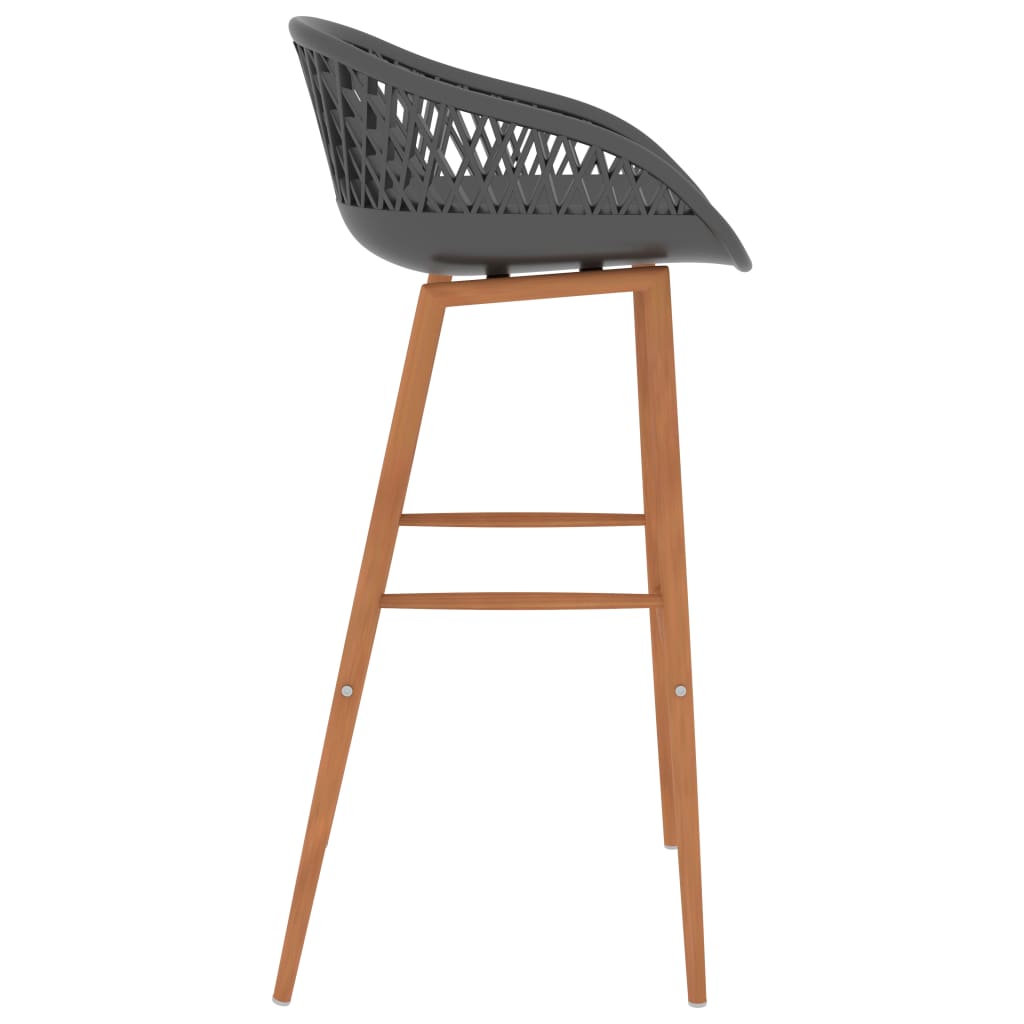 Set mobilier de bar, 7 piese, alb și gri GartenMobel Dekor