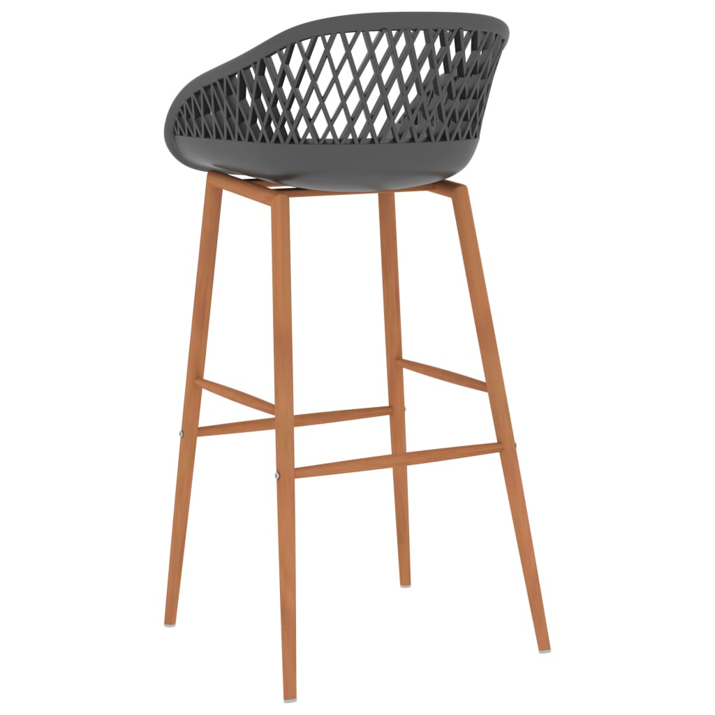 Set mobilier de bar, 7 piese, alb și gri GartenMobel Dekor